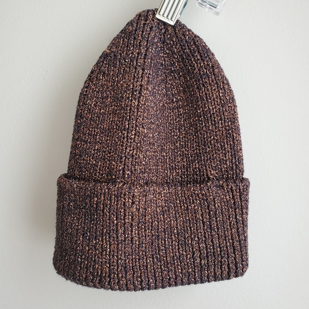 H&M Dark Brown Ribbed Beanie